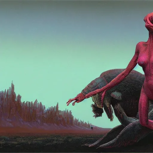 Image similar to A large ant queen standing on her hind legs formian pathfinder, digital art, Wayne Barlowe