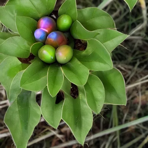 Image similar to a plant with opals growing from it instead of fruit