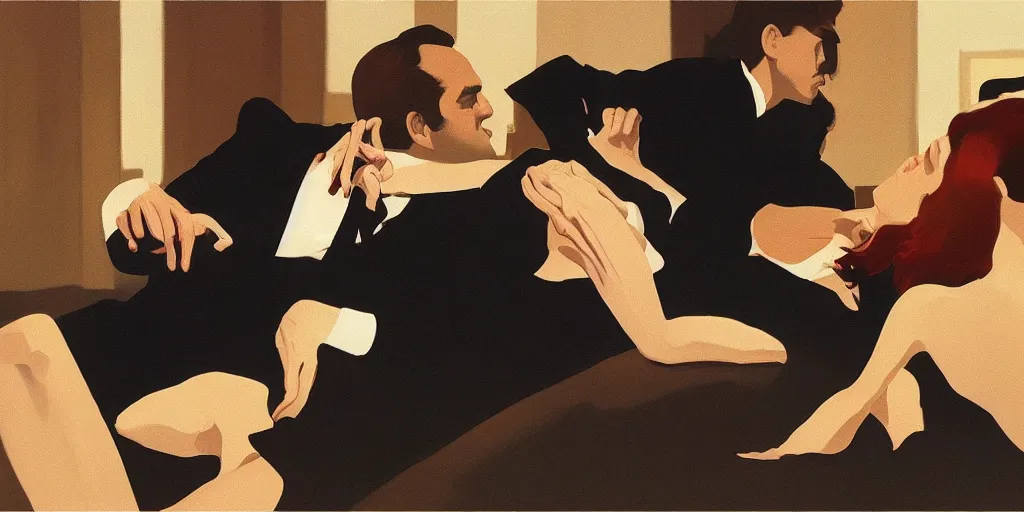 Prompt: Concept Art of cinematography of Terrence Malick film by Jack Vettriano