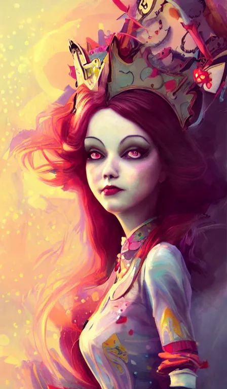 Prompt: illustration of alice from alice in wonder land, portrait, sharp focus, digital art, concept art, dynamic lighting, by emylie boivin, anna dittmann, mark arian and sandra chevrier