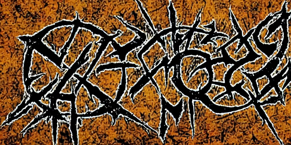 Image similar to 90s old school death metal band logo