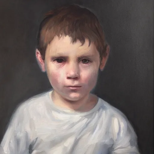 Image similar to A painting of a boy, 4k detail