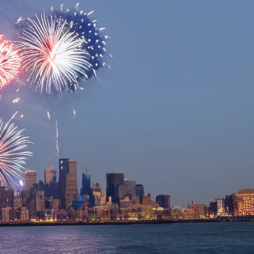 Image similar to Vérifié “Amazing fireworks, view from Ellis Island, 4th of July. Sony A7, f/2