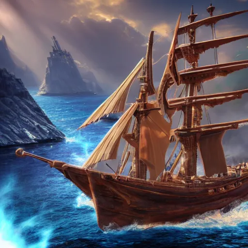 Prompt: ancient ship battle, highly detailed, photorealistic portrait, bright studio setting, studio lighting, crisp quality and light reflections, unreal engine 5 quality render