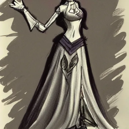 Image similar to milt kahl sketch of victoria justice as princess padme from star wars episode 3