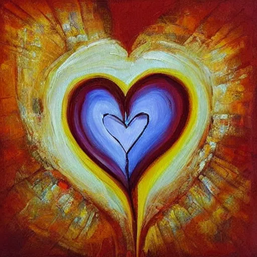 Prompt: beautiful painting of a heart