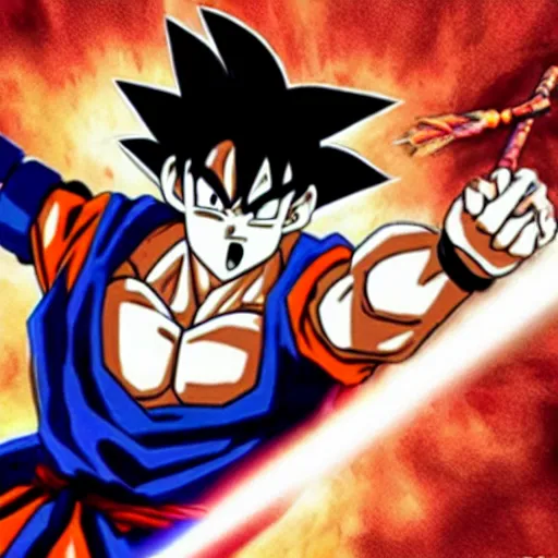 Image similar to goku with berserk sword