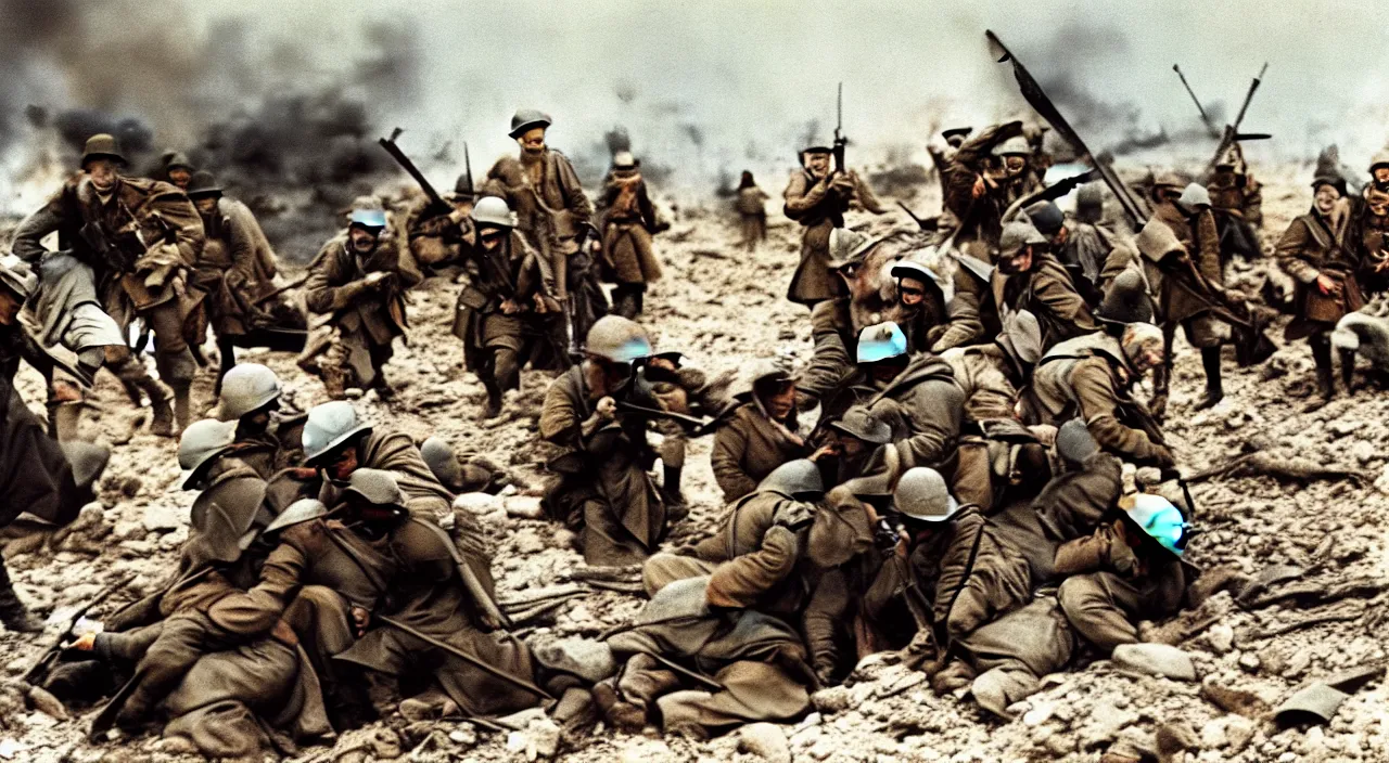 Image similar to first-world-war,colorised,photograph