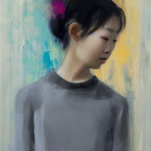 Image similar to portrait of a girl by tooth wu, intricate abstract