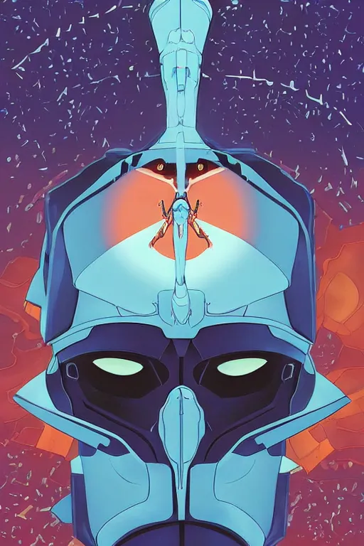 Image similar to a close up of a evangelion, drawn by robbie trevino and laurie greasle, perfectly symmetrical, poster, digital art, comic art, concept art