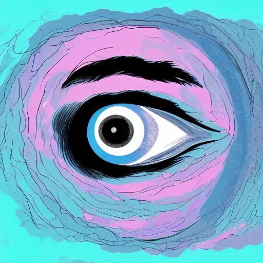 Prompt: illustration, digital art of a portrait of a person whose eyes contains the entire universe,