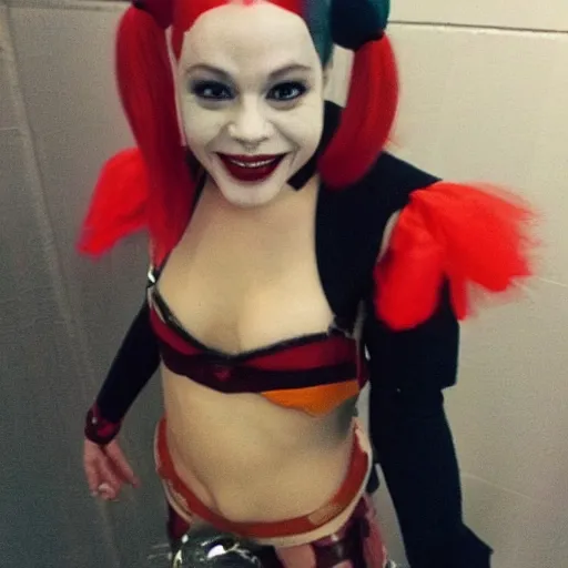 Prompt: Harley quinn as a midget