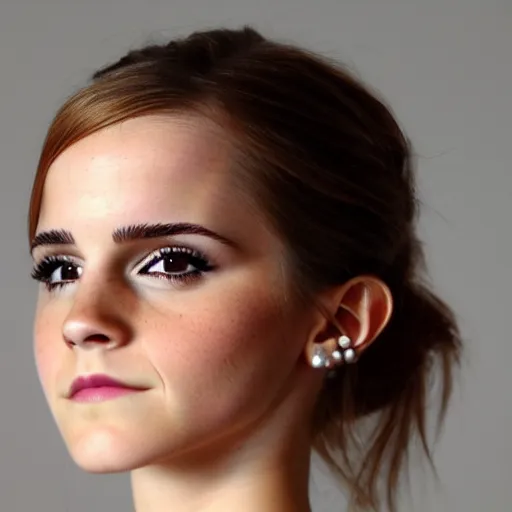 Prompt: emma watson Heavy Contour makeup look eye shadow smokey eyes fashion model face by artgem