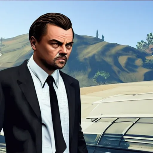 Image similar to leonardo dicaprio as a gta v character