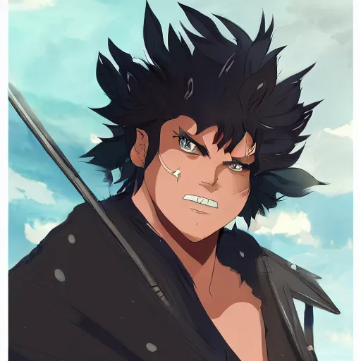 Image similar to portrait of heracles, anime fantasy illustration by tomoyuki yamasaki, kyoto studio, madhouse, ufotable, trending on artstation