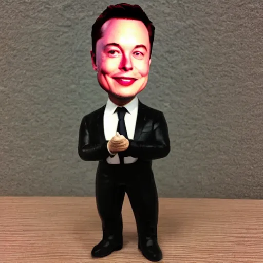 Image similar to elon musk as a bobble head nft