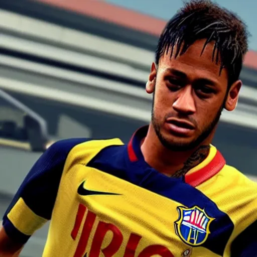 Prompt: a screenshot of neymar in gta. 3 d rendering. unreal engine. amazing likeness. very detailed. cartoon caricature