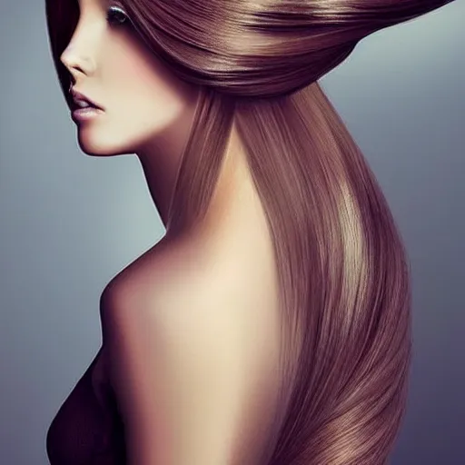 Prompt: beautiful long hairstyle, pinterest hair picture, back of the hair, photograph, 3d render, highly realistic, concept art, highly detailed-H 704