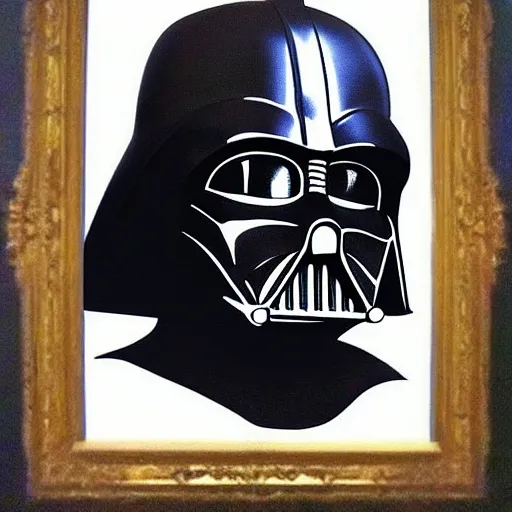 Image similar to darth vader by van gogh, highly detailed, portrait