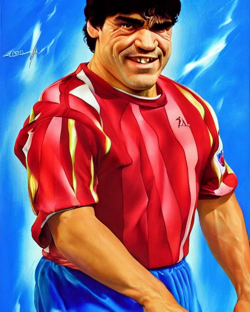 Image similar to studio light, portrait, diego armando maradona by mark brooks, by peter andrew jones!!!!!!!!, by roger dean, hd, hyper detailed, 4 k