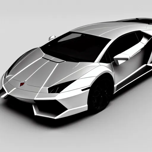 Prompt: wireframe 3d model, Lamborghini