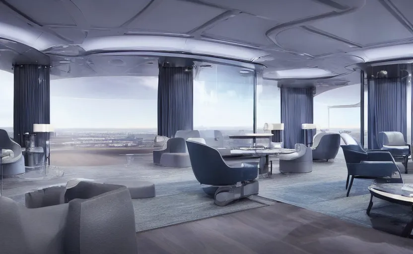 Image similar to luxury suite abord aeon station, the first space hotel