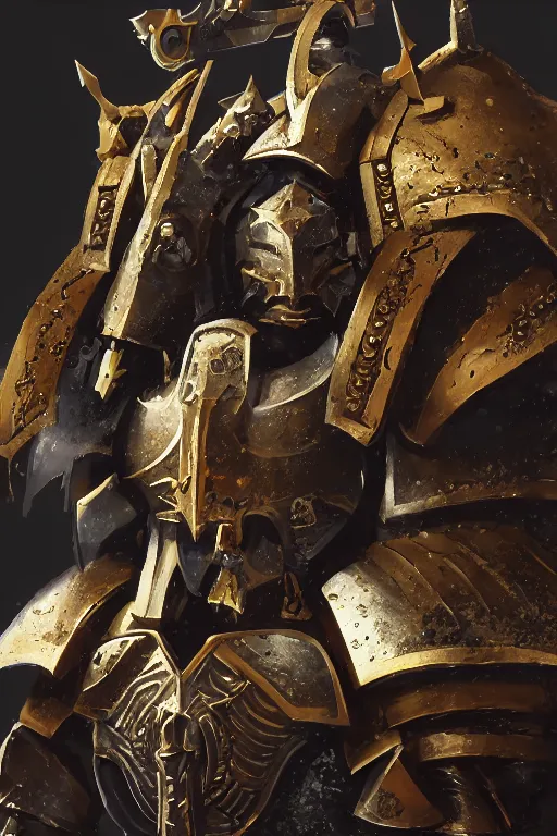 Image similar to armor portrait heros warhammer 4 0 k horus heresy fanart - the primarchs emperor by johannes helgeson animated with vfx concept artist & illustrator global illumination ray tracing hdr fanart arstation zbrush central hardmesh 8 k octane renderer comics stylized