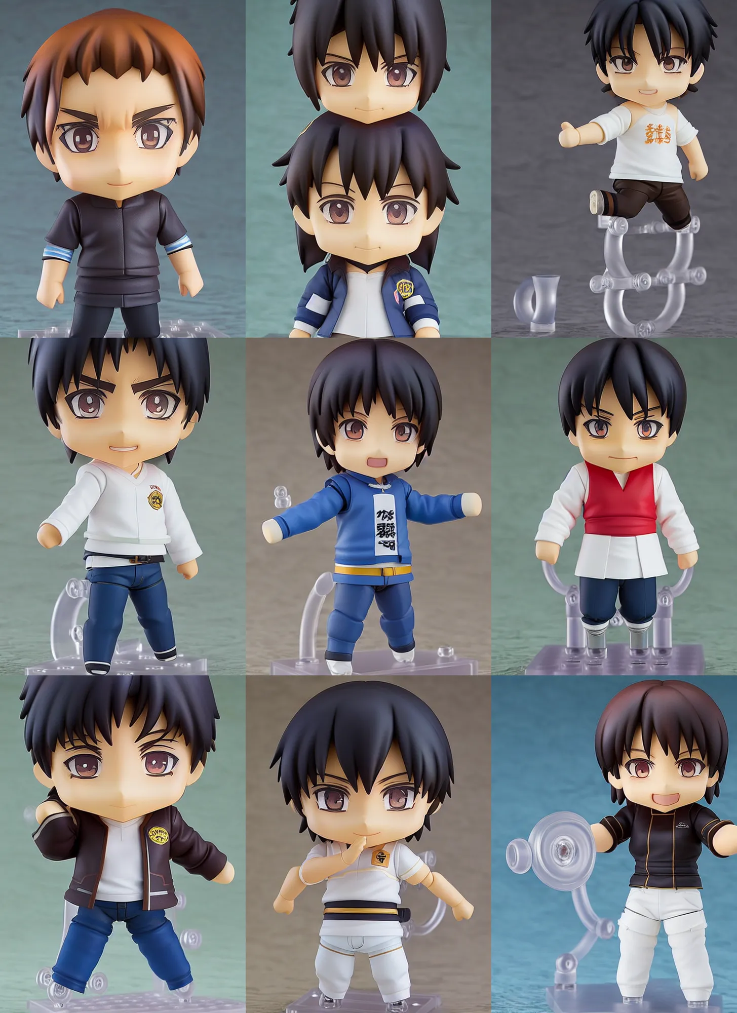 Prompt: an anime nendoroid of a jackie chan, detailed product photo