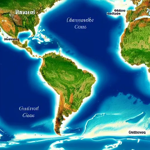 Image similar to this is a land on an unforgiving world of churning oceans and jagged coastlines. every habitable island is situated somewhere along the planet's equator where the weather is still volatile but more hospitable than any points to the north or south