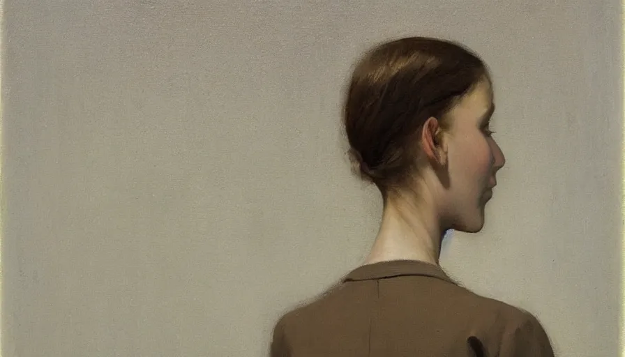 Prompt: painting by borremans, young woman, detailed, stunning