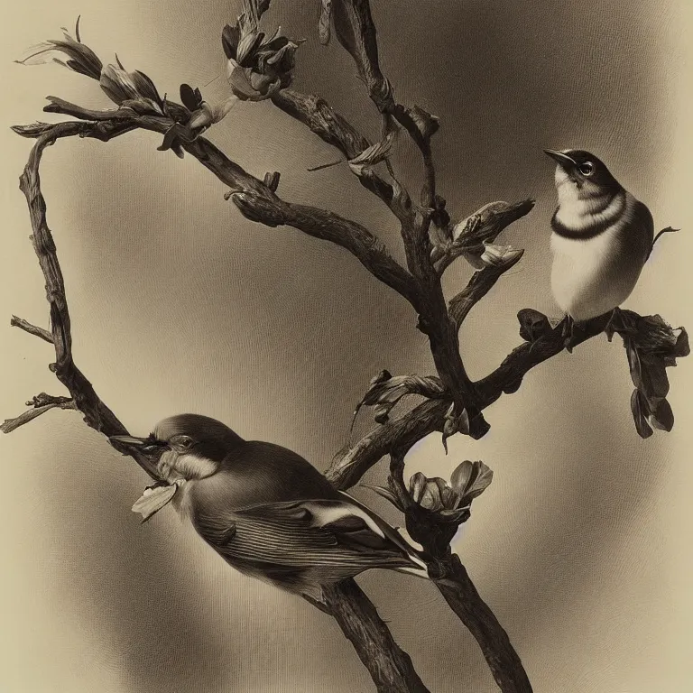 Image similar to a beautiful painting of a bird in hand is worth two in the bush, highly detailed, 8 k resolution, mark catesby, karl blossfeldt, elizabeth gould