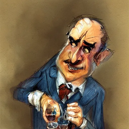 Image similar to the drunk french baron by peter de seve