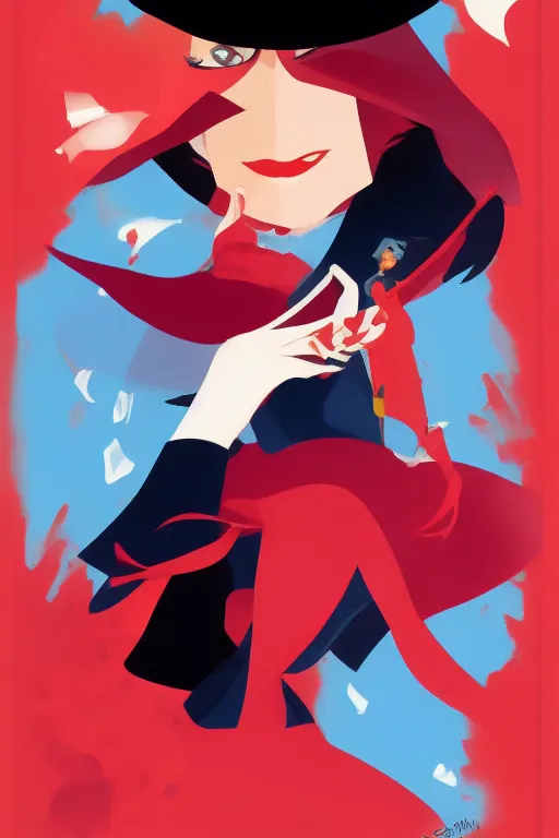 Image similar to carmen sandiego by sho murase