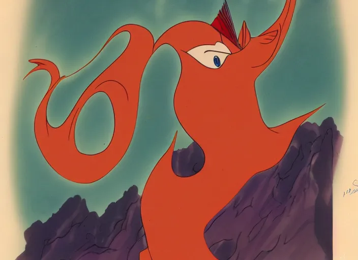 Image similar to character design original animation cel by ollie johnston in fantasia ( 1 9 4 0 ).