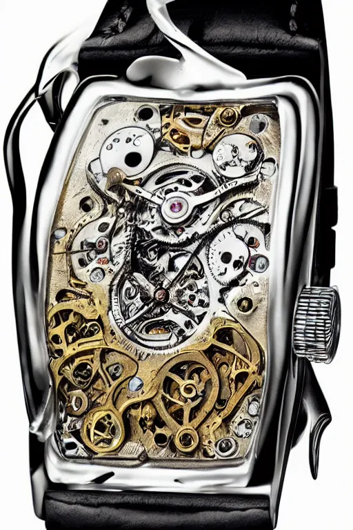 Prompt: a watch melting in the style of salvador dali