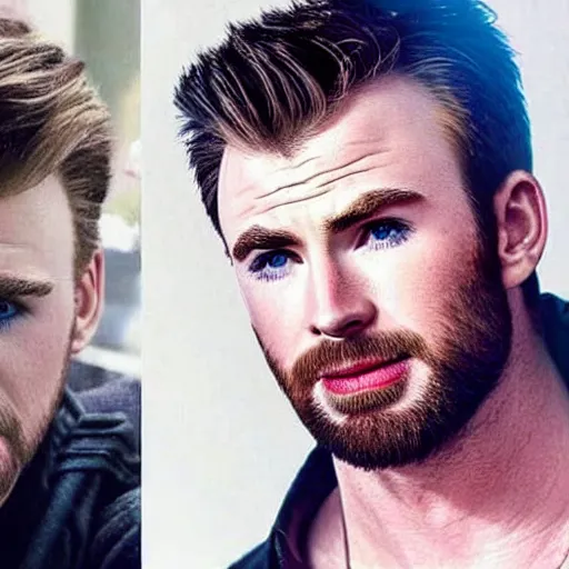 Prompt: chris evans mixed with chris hemsworth