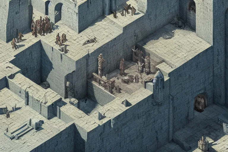 Image similar to king's landing, game of thrones, hbo, isometric art, artstation, highly detailed, cinematic lighting + masterpiece