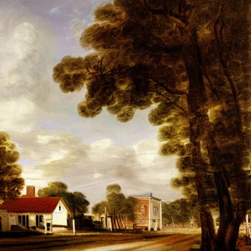 Image similar to Streets of Marshal Arkansas, Portrait artwork by Thomas GAINSBOROUGH