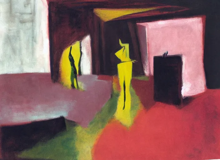 Prompt: lovers collapsed in a the cafe void, curtains, college girls, couches melting, John Singer Sargant, painted by Francis Bacon, style of Adrian Ghenie, 8k, vibrating eerie colors of Mark Rothko