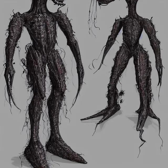 Prompt: a semi-humanoid alien creature that is 20 ft tall, the creature is able to control electricity, it has armor-like shell on it's arms and feet, digital art