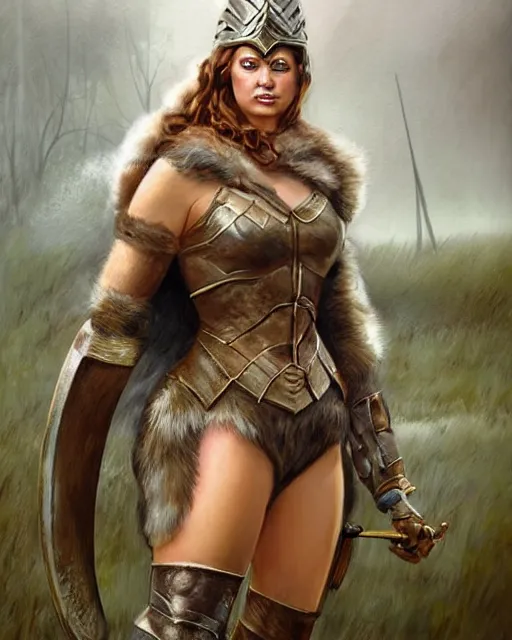 Prompt: realistic full body painting of valkyrie, winter, epic, artstation, beautiful, concept art, vance kovacs style newell convers wyeth,