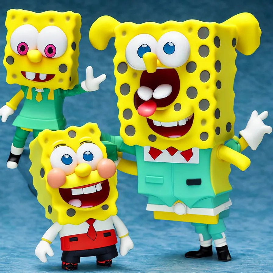 Image similar to spongebob, an anime nendoroid of spongebob, figurine, detailed product photo