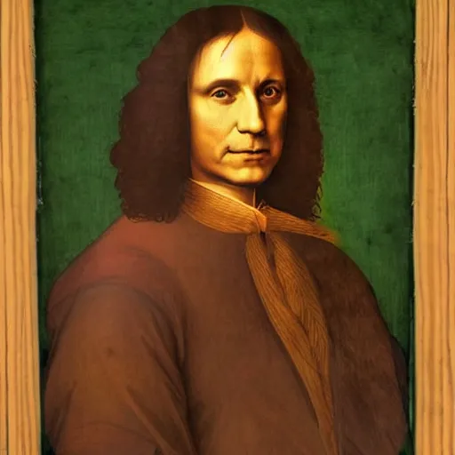 Image similar to portrait of barack obama, painted by leonardo da vinci