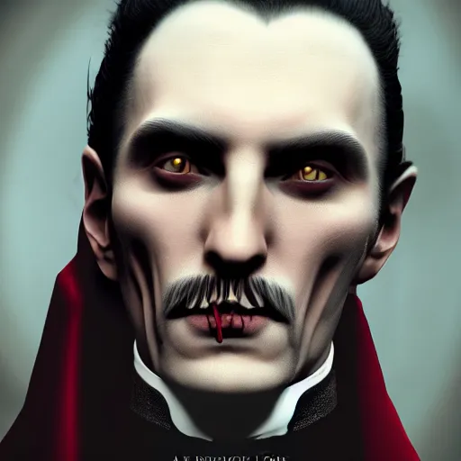 Prompt: a portrait of Dracula, victorian, depth of field, soft light, ominous, realistic, octane, photorealistic, detailed, 8k