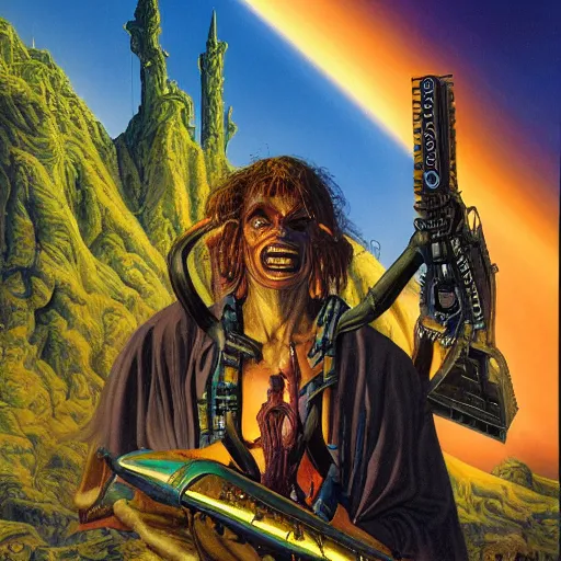 Image similar to high quality high detail painting by david mattingly and brom and ralph mcquarrie and richard corben, hd, realistic matte painting, photorealistic lighting, modern supernatural urban horror