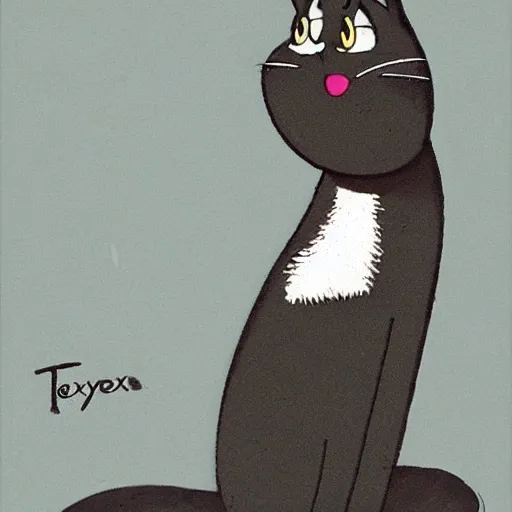 Prompt: cat by tex avery