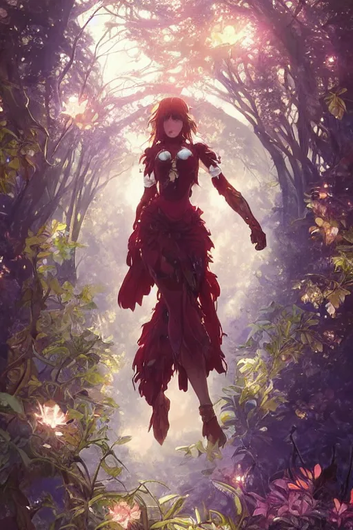 Prompt: anime key visual of a beautiful young female ironman intricate, magical forest, stunning, highly detailed, digital painting, artstation, smooth, hard focus, illustration, art by artgerm and greg rutkowski and alphonse mucha