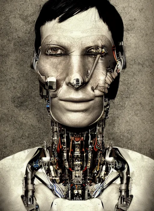 Prompt: a portrait of a cyborg by bagge peter