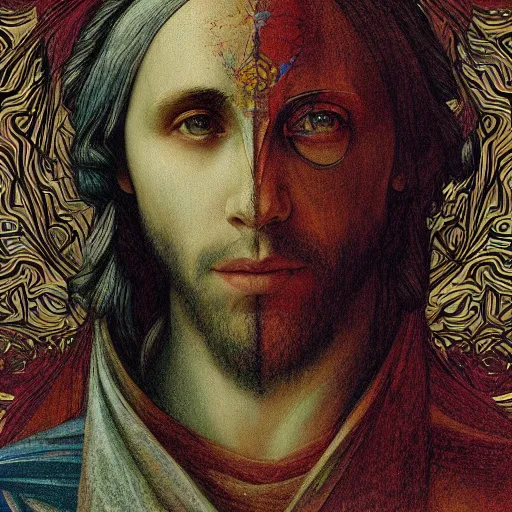 Image similar to A rendition of Vitruvians by Vinci but for Coldplay's album cover, portrait, elegant, intricate, digital painting, concept art, sharp focus, illustration