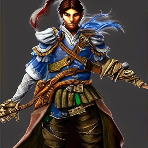 Prompt: hero from fable game series, hyper detailed masterpiece, digital art painting, hyper realism aesthetic